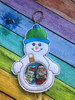 In The Hoop Snowman Treat Pocket Picture Frame Ornament Embroidery Machine Design