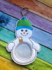 In The Hoop Snowman Treat Pocket Picture Frame Ornament Embroidery Machine Design