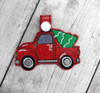 In The Hoop Christmas Truck Key Fob Embridery Machie Design