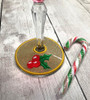 In The Hoop Christmas Berries Wine Glass Marker Embroidery Machine Design