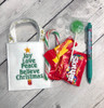 In The Hoop Christmas Word Tree Treat Bag Embroidery Machine Design