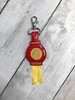 In The Hoop Lucky Chinese Lantern Key Fob Embroidery Machine Design