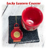 In The Hoop Lucky Chinese Lantern Coaster Embroidery Machine Design