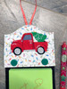 In The Hoop Christmas Truck Sticky Note Holder Embroidery Machine Design