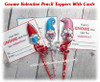 In The Hoop Gnome Valentine Pencil Topper Embroidery Machine Design Set