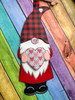 In The Hoop Gnome Sweet Gnome Wall Hanging with Heart In Hands Embroidery Machine Design