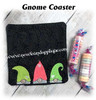 In The Hoop Gnome Coaster Embroidery Machine Design