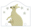In The Hoop Kangaroo Sticky Note Holder Embroidery Machine Design