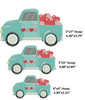 Valentine Truck Embroidery Machine Design