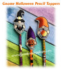 In The Hoop Gnome Halloween Pencil Topper Embroidery Machine Design set