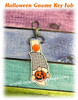 In The Hoop Halloween Gnome Key Fob Embroidery Machine Design