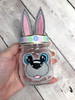 In The Hoop Bunny Jar Ears and Mouth Embroidery Machine Design Set