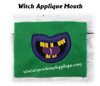 Halloween Applique Mouth Embroidery Machine Design Set