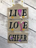 In The Hoop LIVE LOVE Cheer Wall Hanging Embroidery Machine Design 5x7