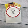 In The Hoop Apple Slice Coin Card Case Embroidery Machine Design