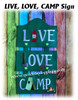 In The Hoop LIVE LOVE CAMP Wall Hanging Embroidery Machine Design