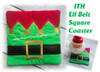 In The Hoop Elf Belt Square Coaster Embroidery Machine Design