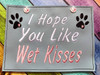 In The Hoop Basset Hound Wet Kissed Sign Embroidery Machine Design