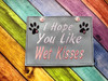 In The Hoop Basset Hound Wet Kissed Sign Embroidery Machine Design