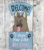 In The Hoop German Shepherd Wet Kisses Door Sign Embroidery Machine Design