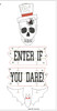 In The Hoop Skull Enter If You Dare Wall Hanging EMbroidery Machine Design