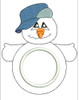 In The Hoop Peek A Belly Snowman Ornament Embroidery Machine Design