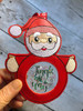 In The Hoop Peek A Belly Santa Ornament Embroidery Machine Design