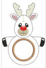 In The Hoop Peek A Belly Reindeer Ornament Embroidery Machine Design