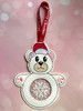 In The Hoop Peek A Belly  Polar Bear Ornament Embroidery Machine Design