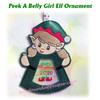 In The Hoop Peek A Belly Elf Girl Ornament Embroidery Machine Design