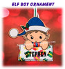 In The Hoop Elf Boy Name Ornament Embroidery Machine Design