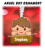 In The Hoop Angel Boy Name Ornament Embroidery Machine Design