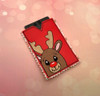 In The Hoop Happy Reindeer Gift Card Holder Embroidery Machine design