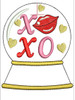 In The Hoop XOXO Globe Ornament Embroidery Machine Design
