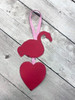 In The Hoop Flamingo Valentine Ornament Embroidery Machine Design