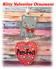 In The Hoop Kitty Valentine Ornament Embroidery Machine Design