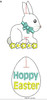 In The Hoop Bunny Easter Ornament Embroidery Machine Design