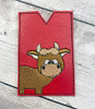 In The Hoop Bull Ox Gift Card Holder Embroidery Machine Design