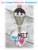 NFA Ice Cream Valentine Ornament Embroidery Machine Design