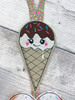 NFA Ice Cream Valentine Ornament Embroidery Machine Design