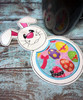 In The Hoop Bunny Belly Coaster Machine Embroidery Design