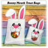 In The Hoop Bunny Mouth Treat Bag Embroidery  Machine Design 