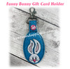 In The Hoop Funny Bunny Key Fob Embroidery Machine Design
