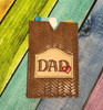 In The Hoop DAD with Heart Gift Card Holder Embroidery Machine Design