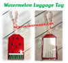 In The Hoop Watermelon Luggage Tag Embroidery Machine design