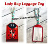 In The Hoop Lady Bug Luggage Tag Embroidery Machine Design