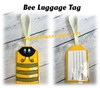 In The Hoop Bee Luggage Tag Embroidery Machine Design