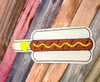 In The Hoop Hotdog Key Fob Embroidery Machine Design