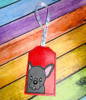 In The Hoop French Bulldog Luggage Tag Embroidery Machine Design