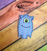 In The Hoop Monster Pencil Topper With Card Embroidery Machine Design